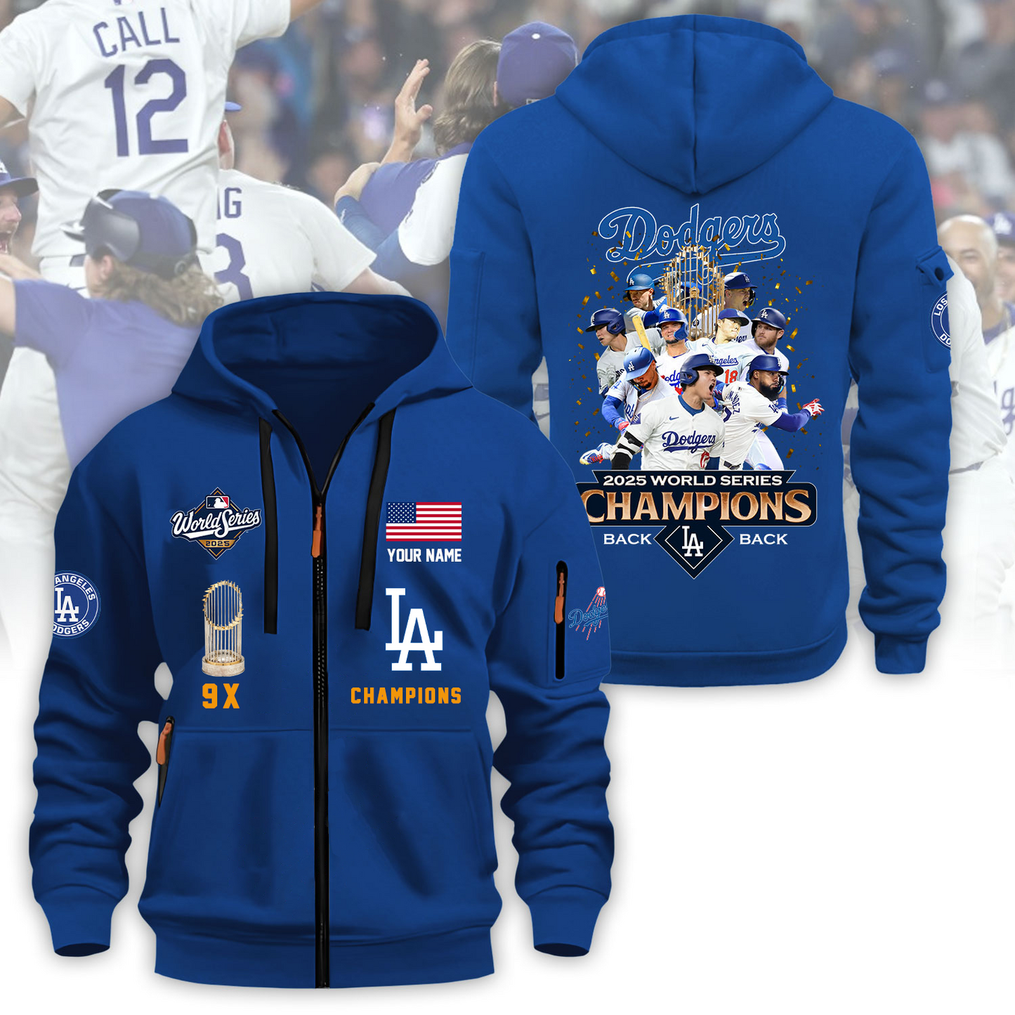 LAD x MLB 2025 World Series Champions Hoodie Zip V1 DatND DVT