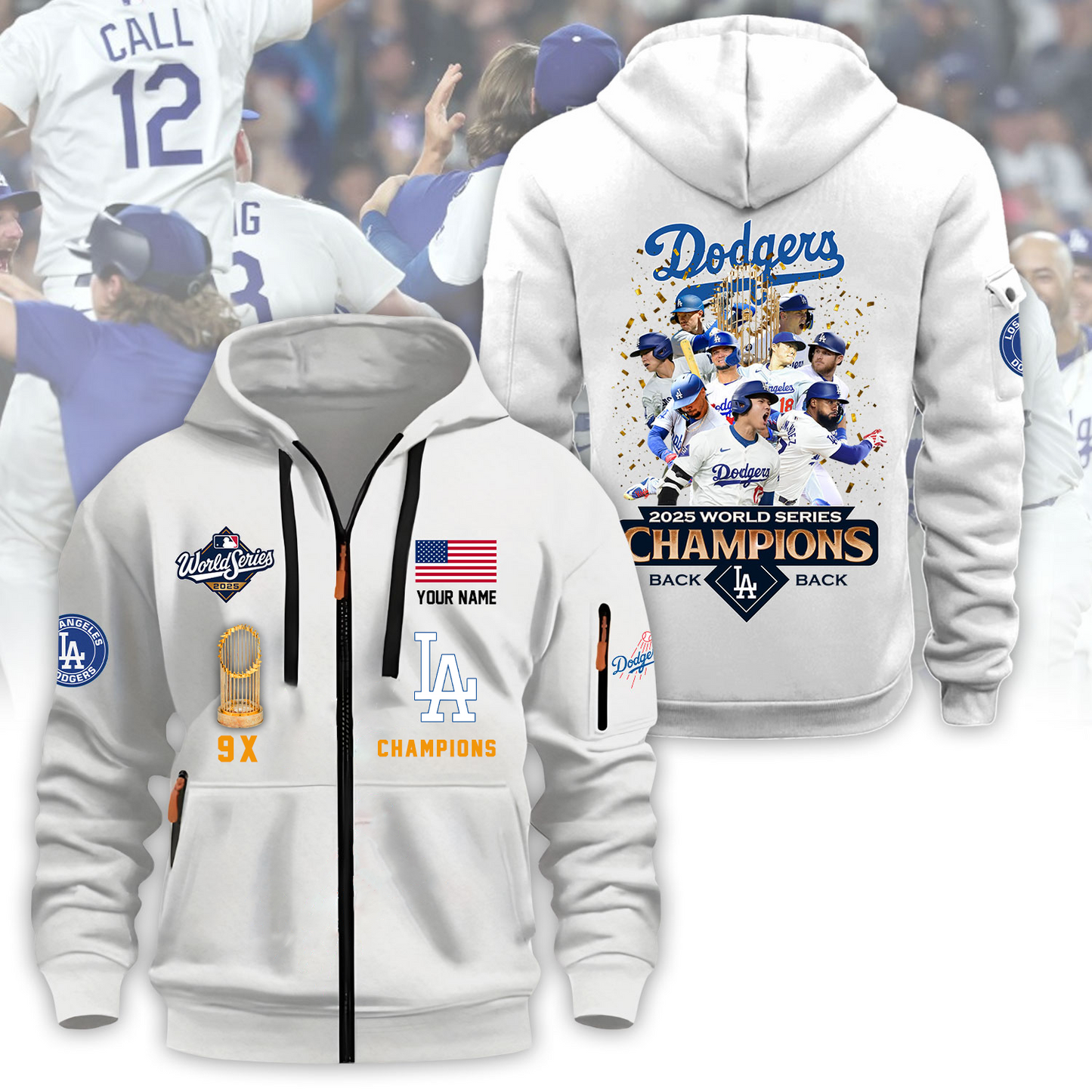 LAD x MLB 2025 World Series Champions Hoodie Zip V1 DatND DVT