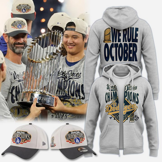 LAD x MLB 2025 World Series Champions Locker Room Zip Hoodie DatND DVT