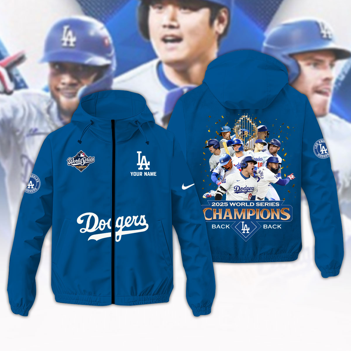LAD x MLB 2025 World Series Champions Windbreaker Jacket V1 DatND DVT