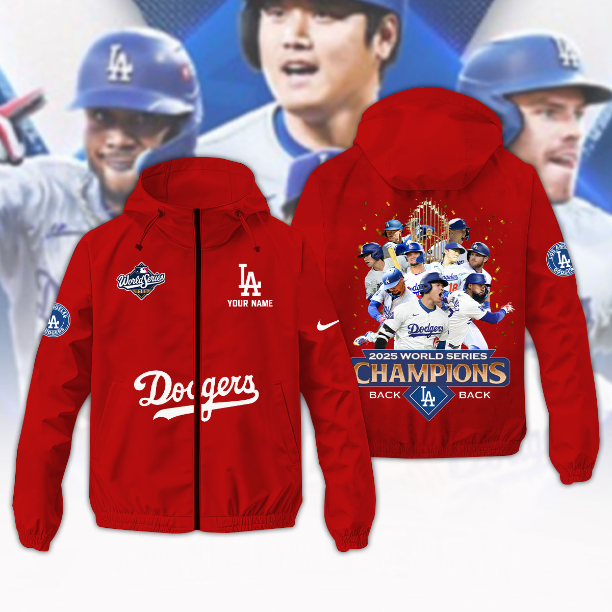 LAD x MLB 2025 World Series Champions Windbreaker Jacket V1 DatND DVT