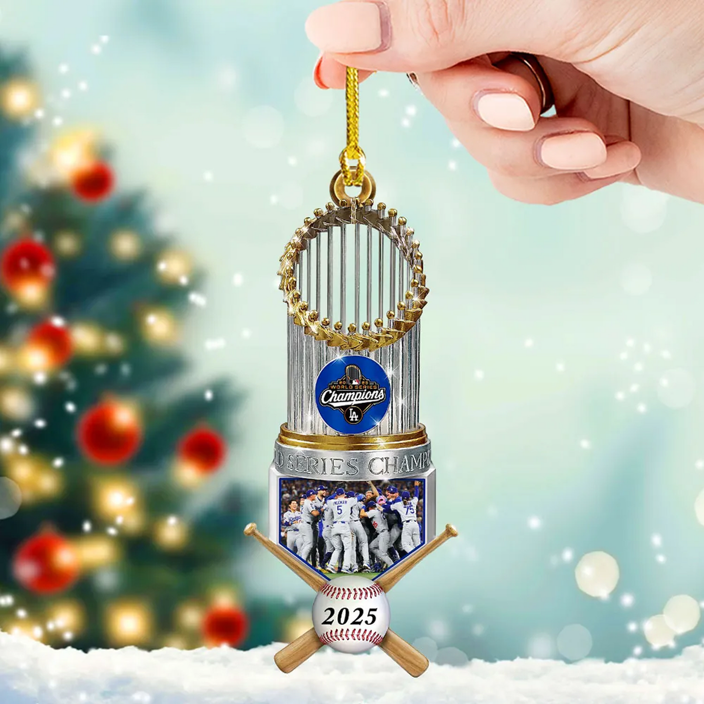 LAD x MLB World Series 20 Custom shape 2-sided Acrylic Ornament V2 DatND DVT