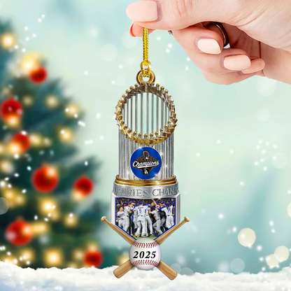 LAD x MLB World Series 20 Custom shape 2-sided Acrylic Ornament V2 DatND DVT