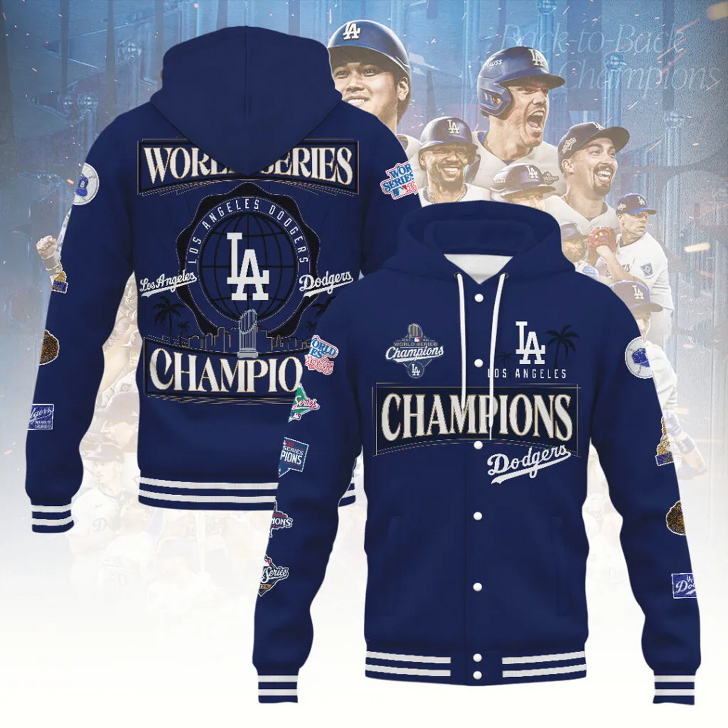 LAD x MLB World Series 20 Hooded Baseball Jacket V3 DatND DVT