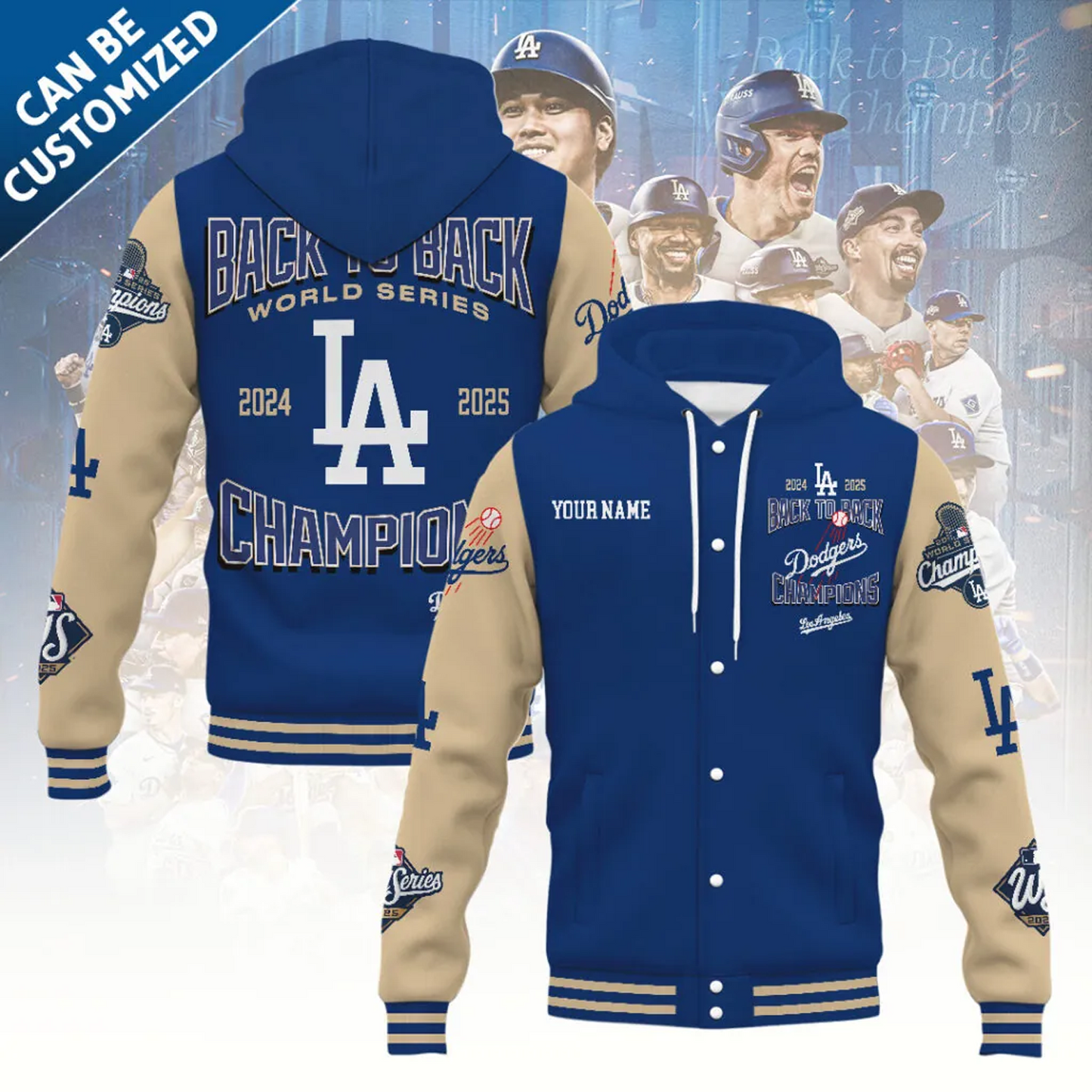 LAD x MLB World Series 20 Hooded Baseball Jacket V5 DatND DVT