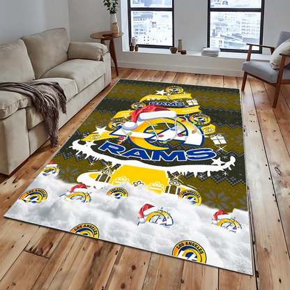 LAR NFL Chrismas Carpet Rug DDT NTL