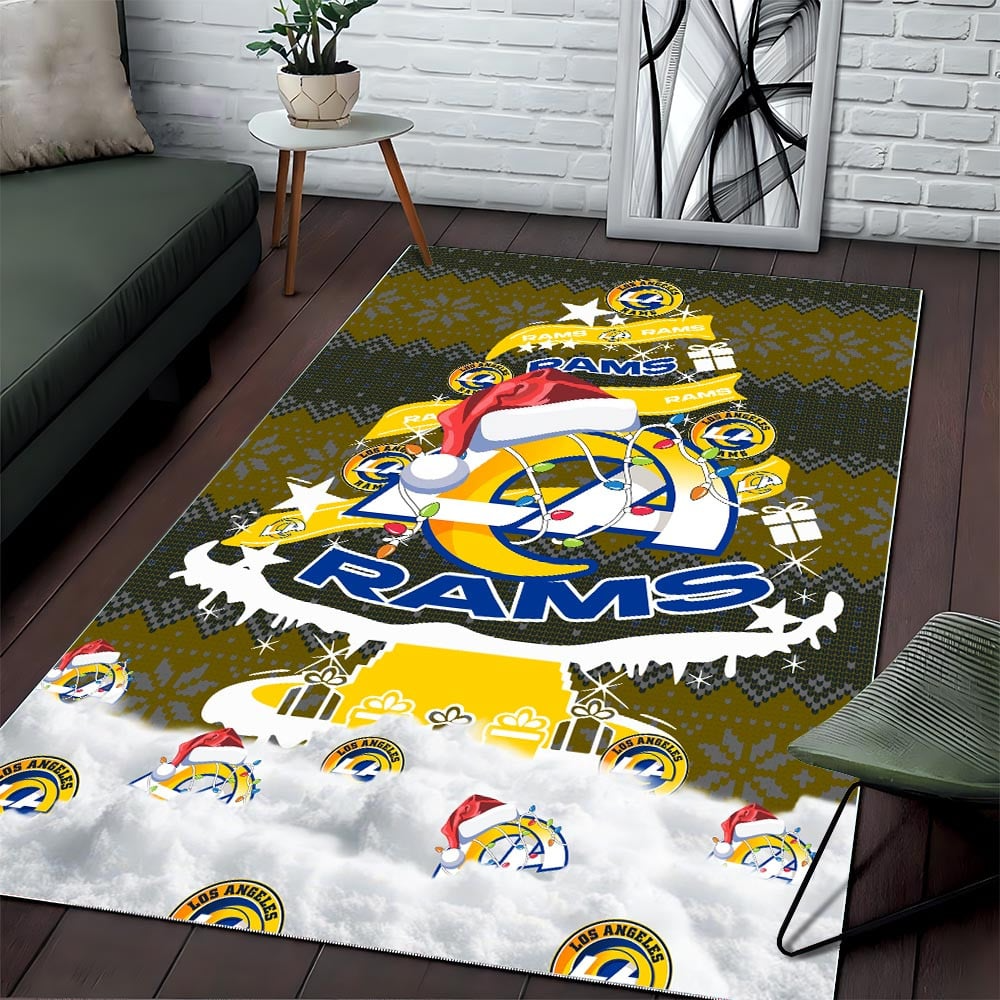 LAR NFL Chrismas Carpet Rug DDT NTL