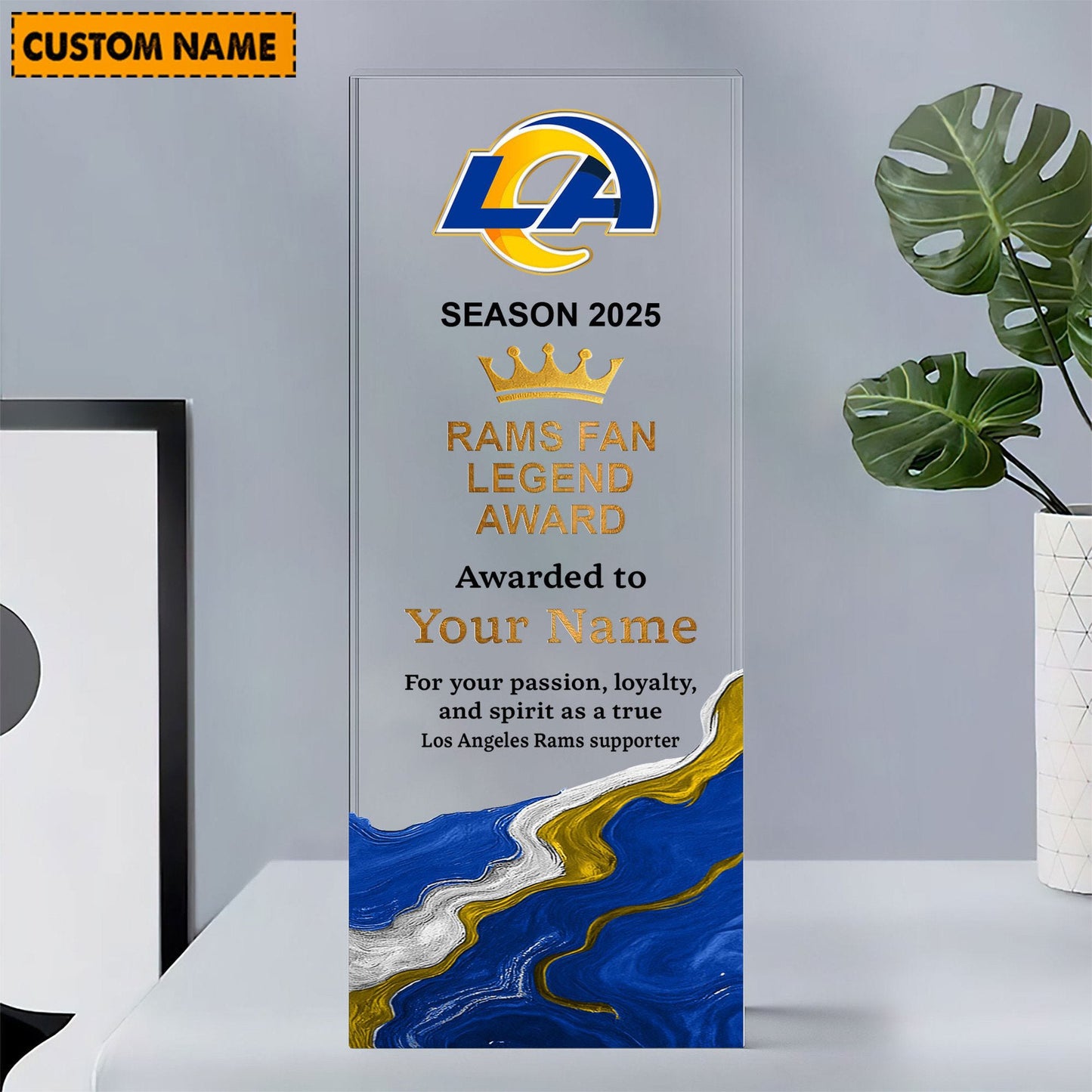 LAR NFL Personalized Acrylic Award Plaque Funny Christmas Gift For Family DDT NTL