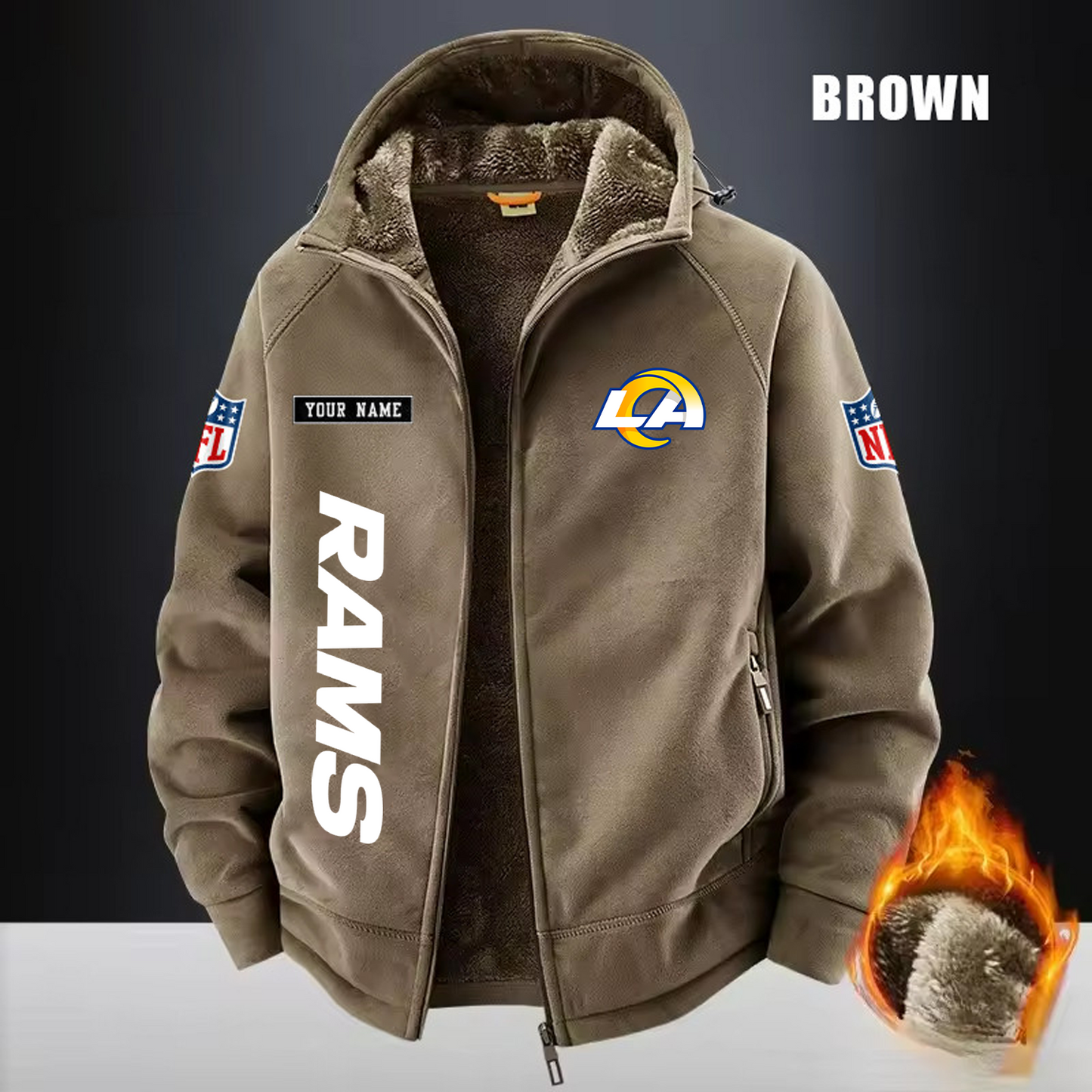 LAR x NFL 3D Half-zip Hoodie DATND TANTD