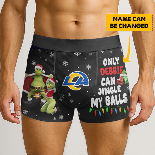 LAR x NFL Funny Grinch Men Boxers Personalized Any Name DatND DVT