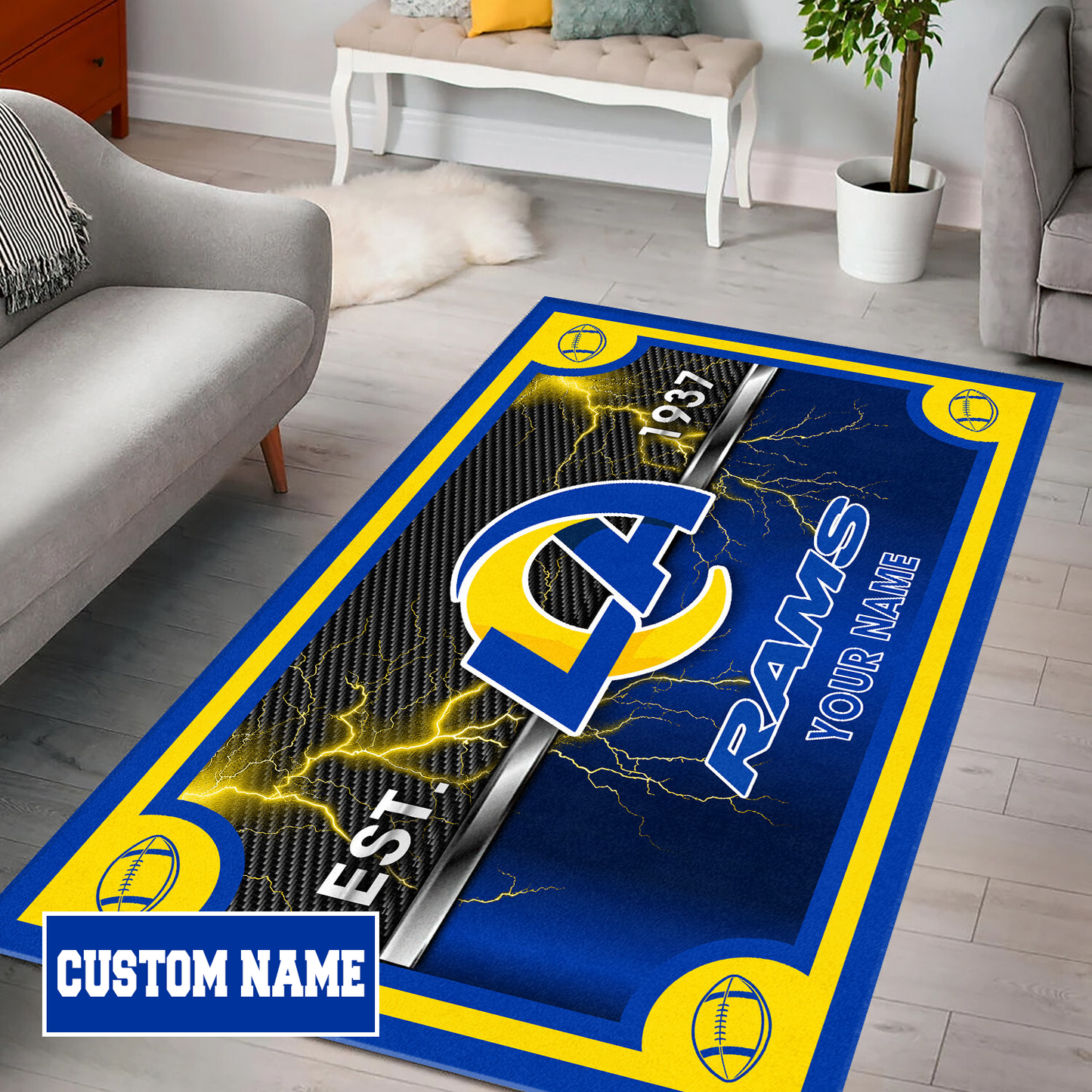 LAR x NFL Rug DATND TANTD