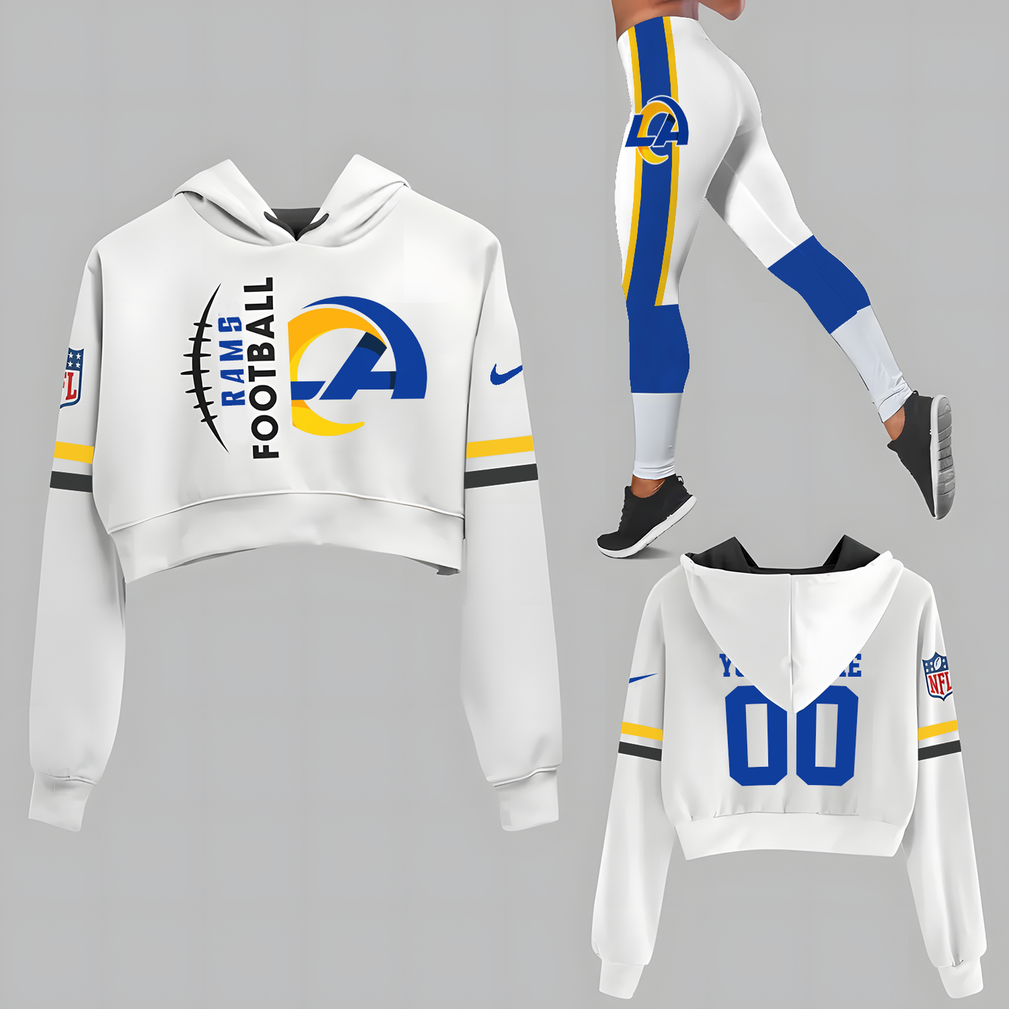 LAR x NFL Set Hoodie And Legging Workout DatND DVT