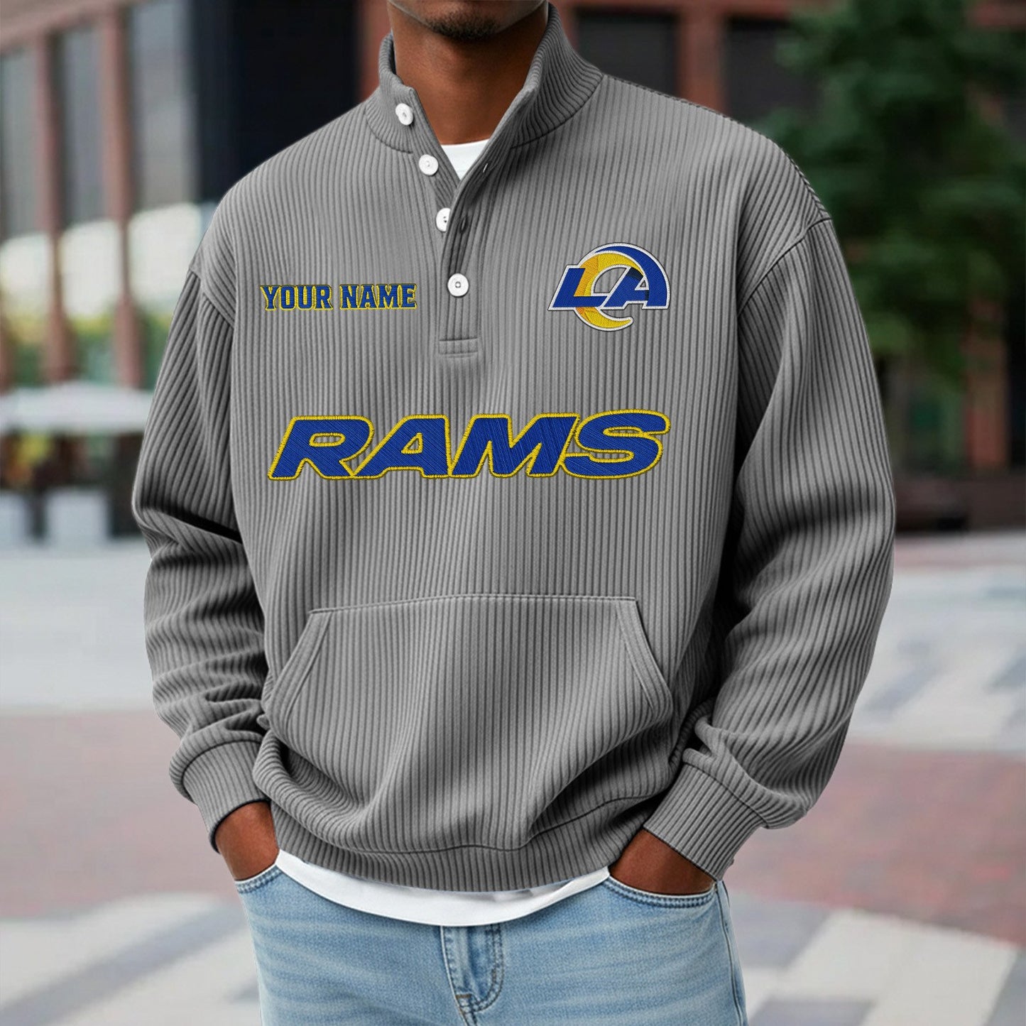 LAR x NFL Waffle High Neck Long Sleeved Sweatshirt DATND TANTD 221125