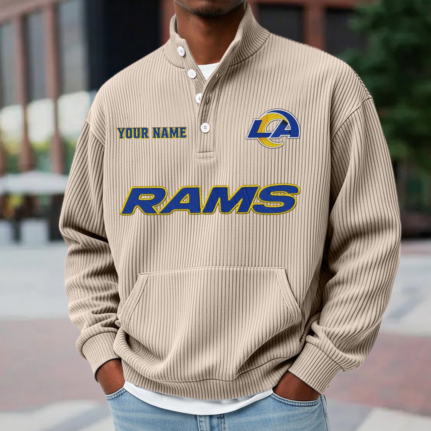 LAR x NFL Waffle High Neck Long Sleeved Sweatshirt DATND TANTD 221125