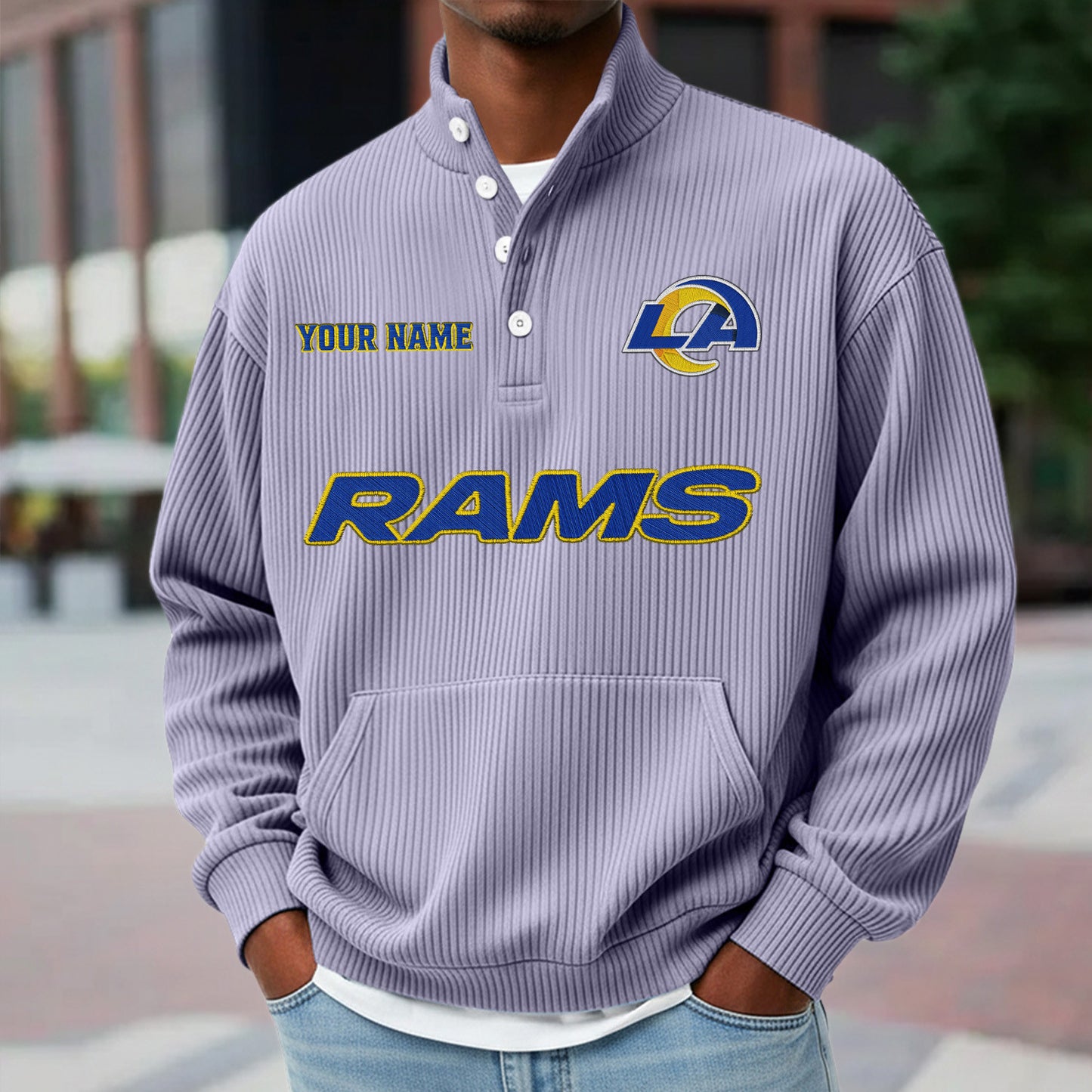 LAR x NFL Waffle High Neck Long Sleeved Sweatshirt DATND TANTD 221125