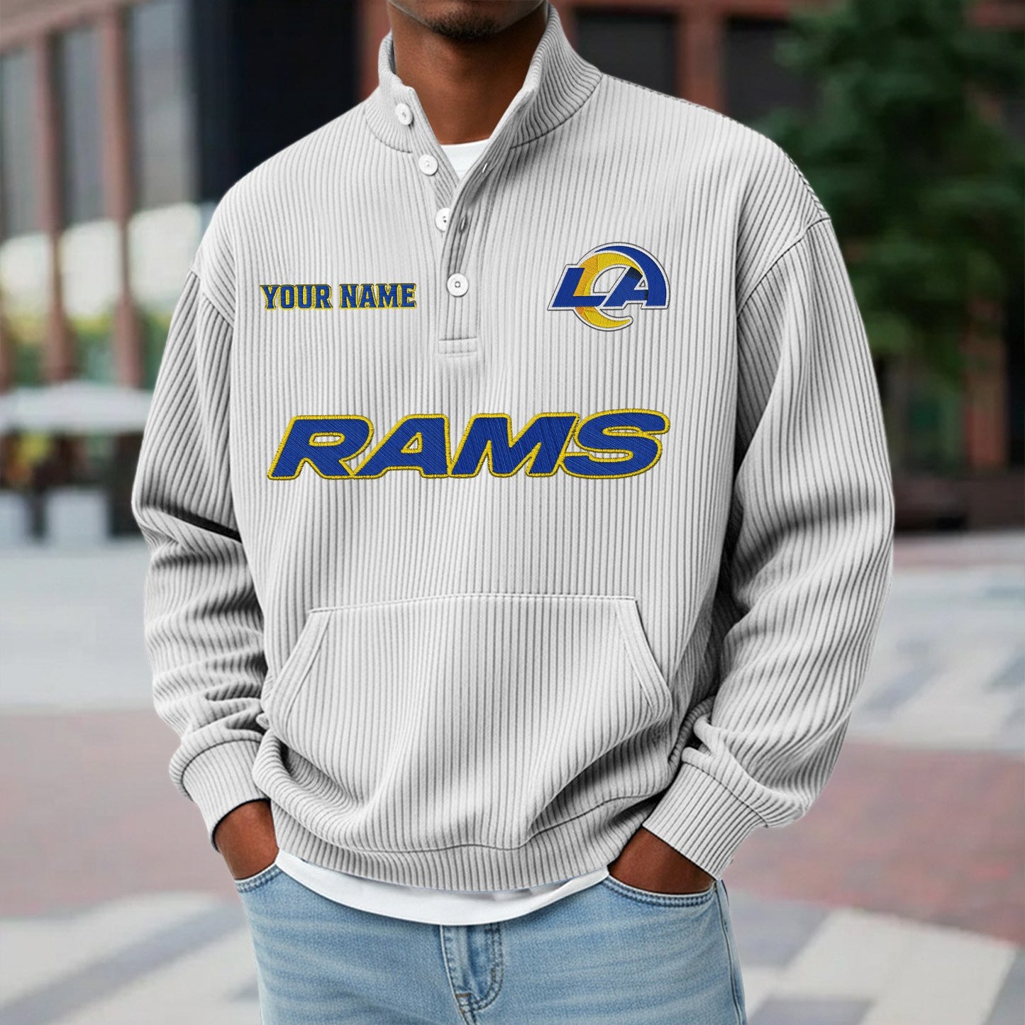 LAR x NFL Waffle High Neck Long Sleeved Sweatshirt DATND TANTD 221125