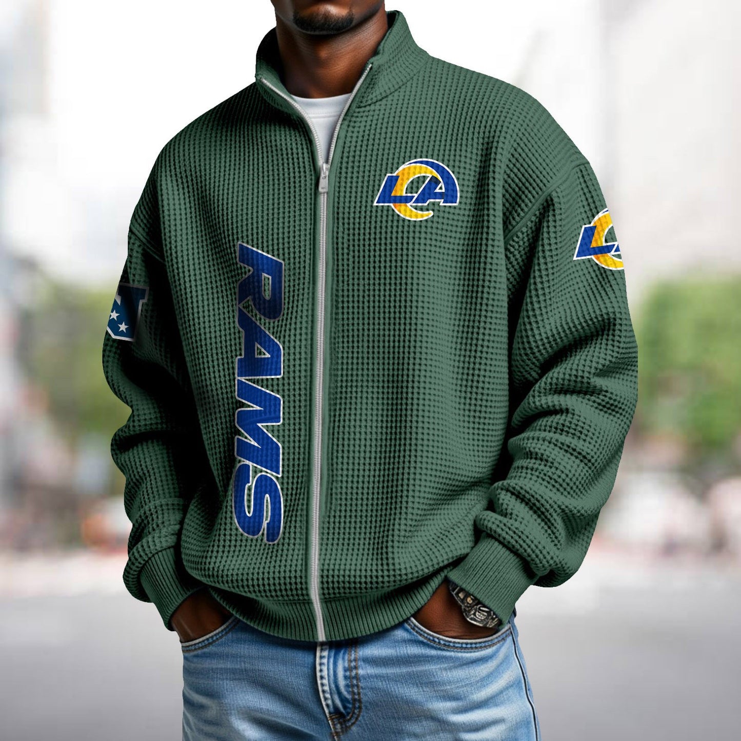 LAR x NFL Waffle Zip-Up Sweatshirt DATND TANTD
