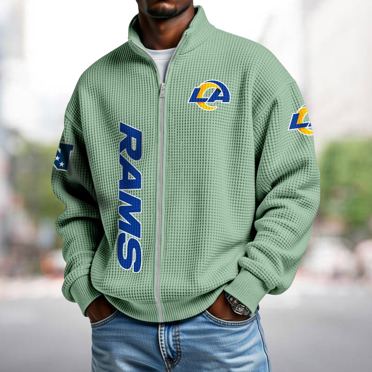 LAR x NFL Waffle Zip-Up Sweatshirt DATND TANTD