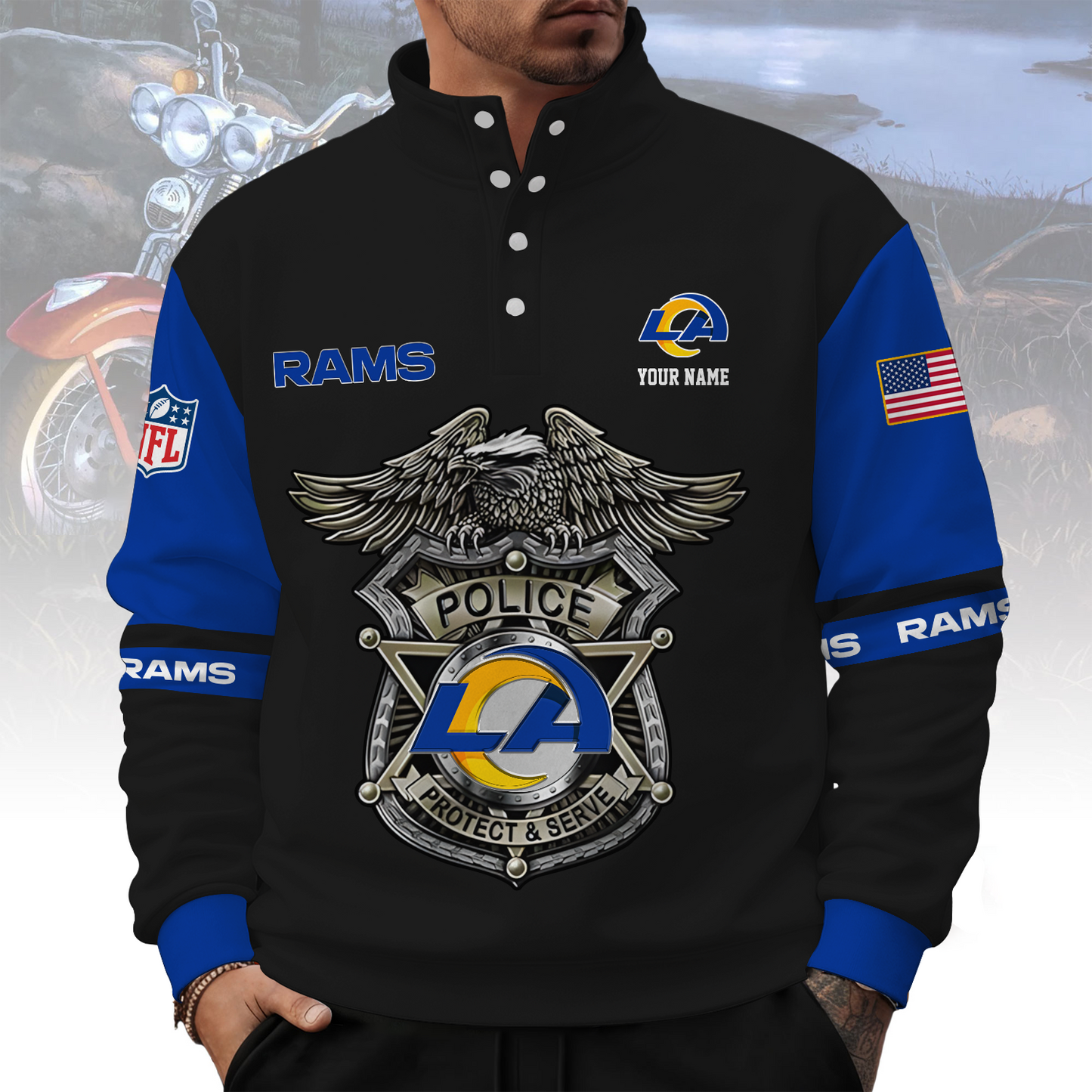LAR x NFL Western Style Sweater With Buckles DatND ThuongNH