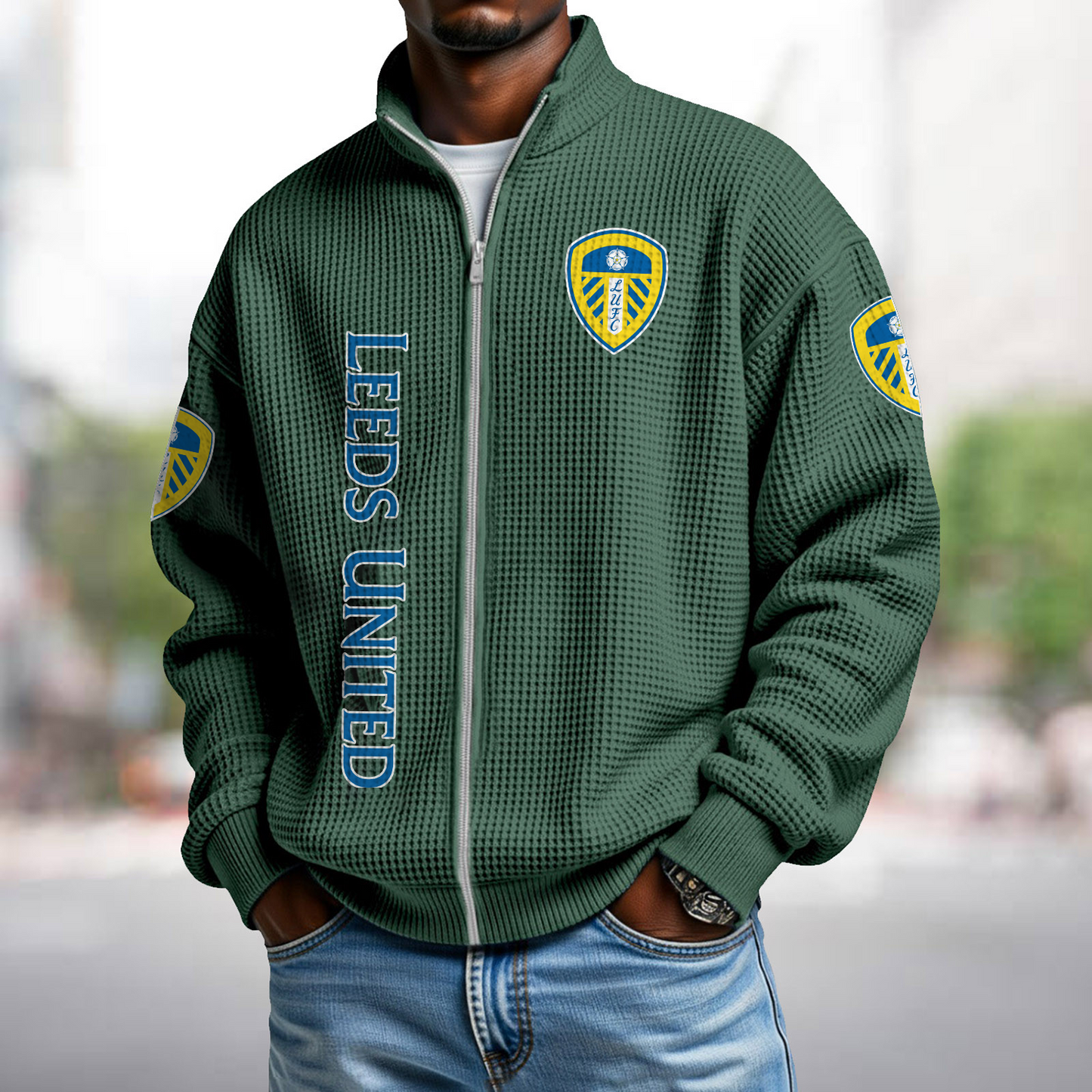 LEE x EPL Waffle Zip Up Sweatshirt 1911 DatND DVT