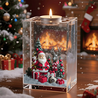 LIV x EPL Personalized Christmas Crystal Candle Holder DatND DVT