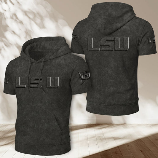 LSU x NCAA Half Sleeve Hoodie T-Shirt DatND ThuongNH