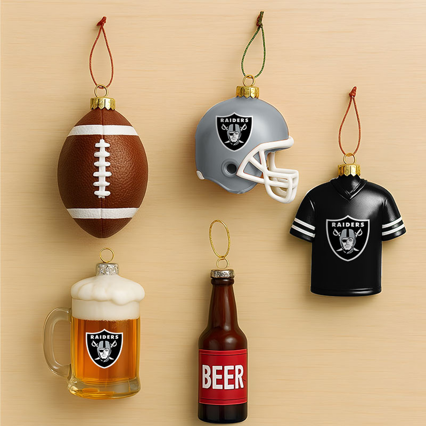 LV x NFL Football Combo Set 5 Acrylic Ornament For Home Decor DatND DVT