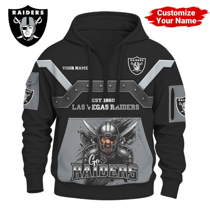 LVR Premium NFL 3D Half Zip Hoodie DDT NTL