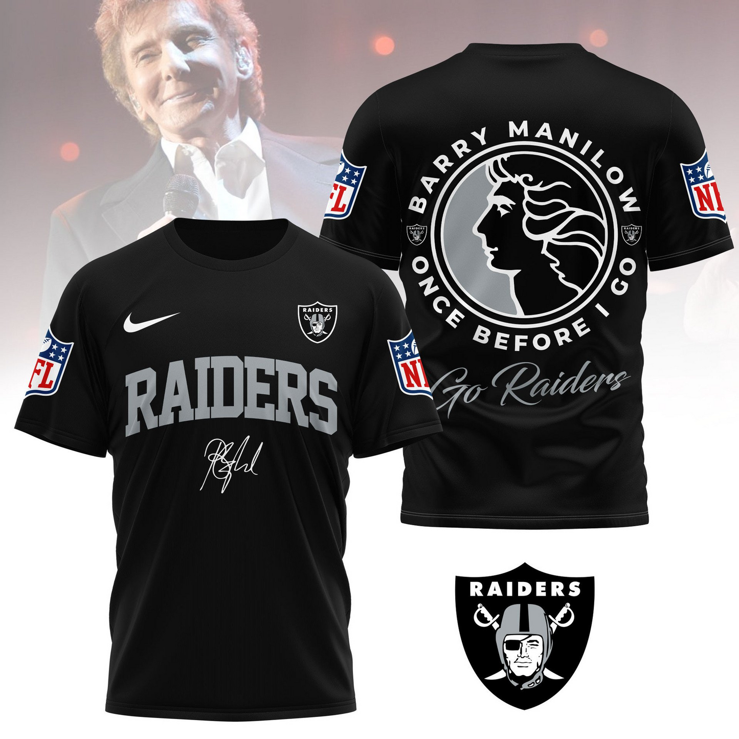 LVR Premium NFL Barry Manilow Fan Shirt DDT CTND