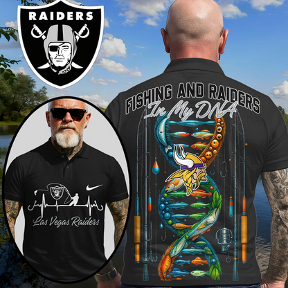 LVR Premium NFL Fishing In My DNA Polo Shirt DDT CTND