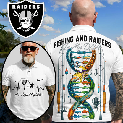 LVR Premium NFL Fishing In My DNA Polo Shirt DDT CTND