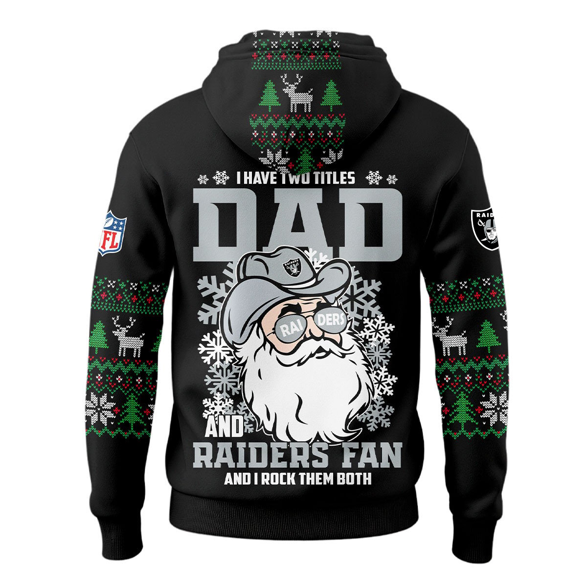 LVR Premium NFL Personalized Papa Claus Hoodie DDT CTND