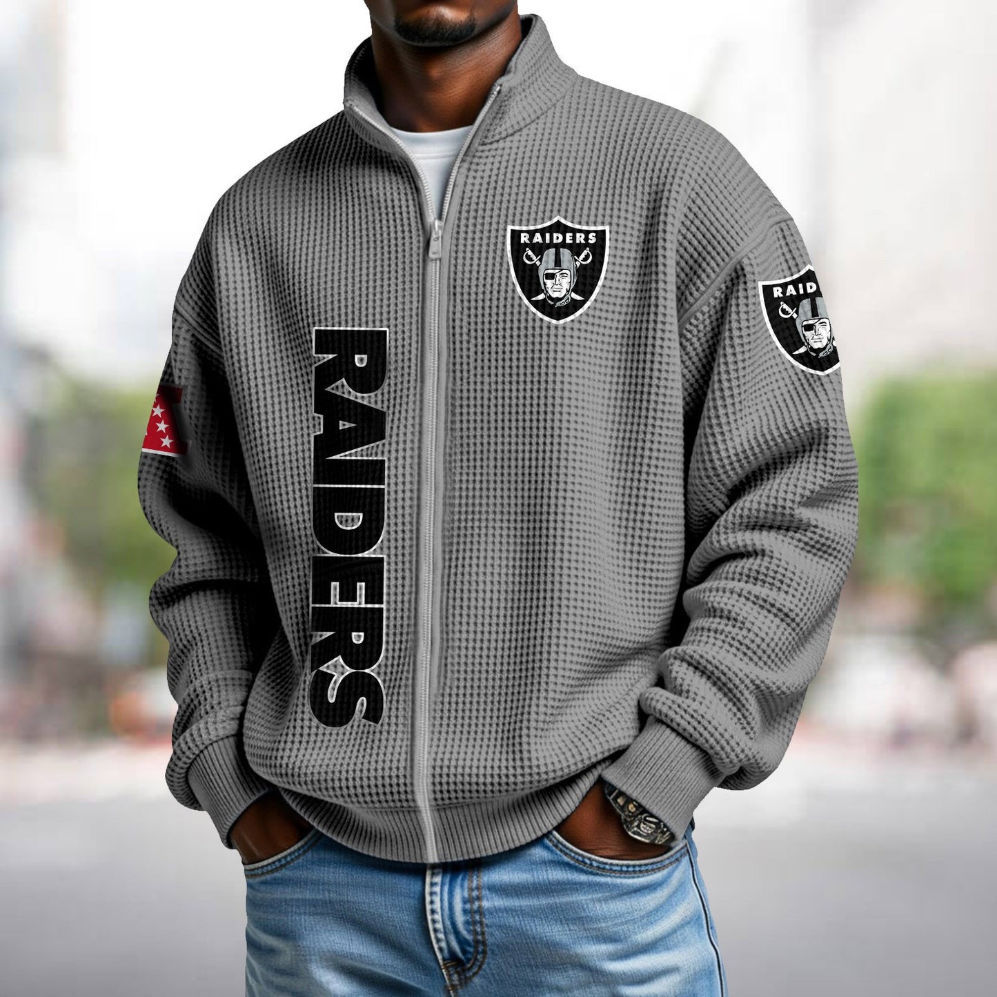 LVR x NFL Waffle Zip-Up Sweatshirt DATND TANTD