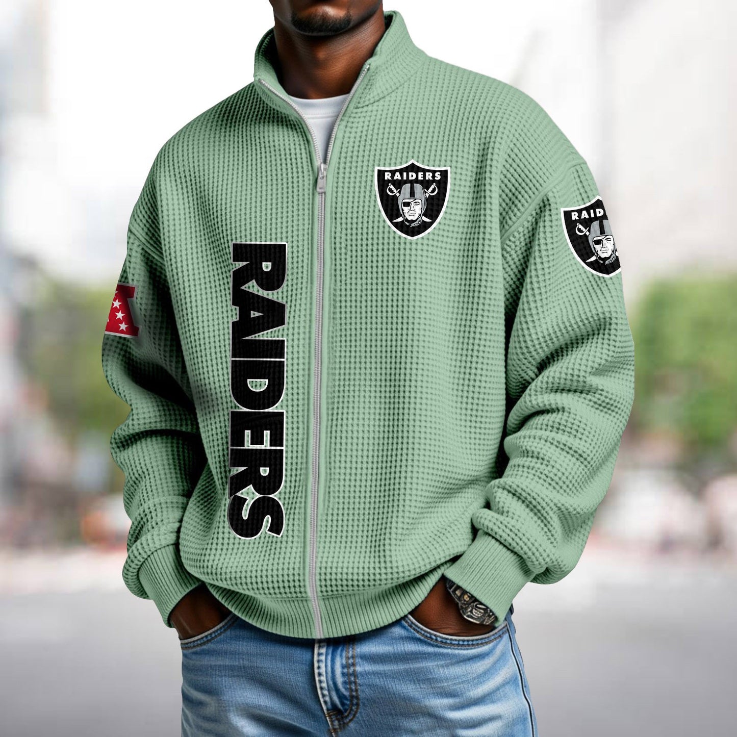 LVR x NFL Waffle Zip-Up Sweatshirt DATND TANTD