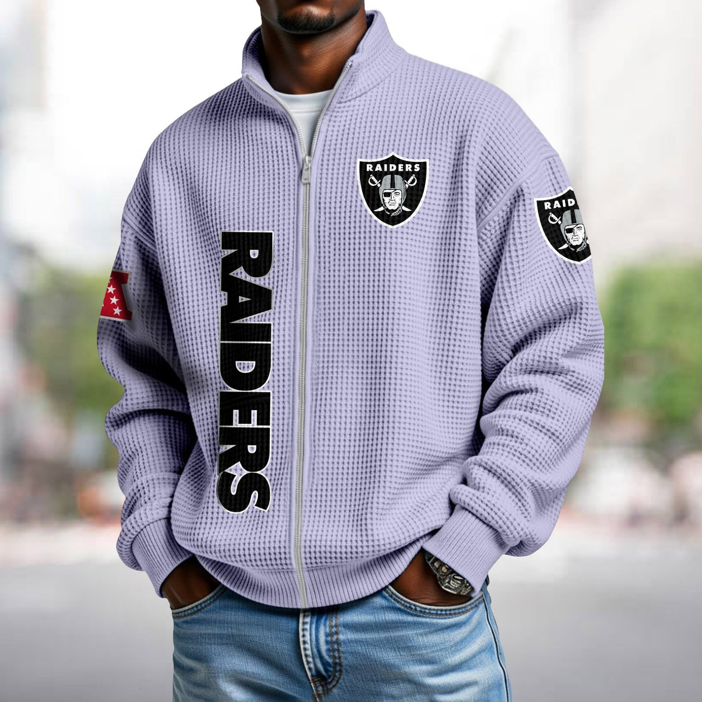 LVR x NFL Waffle Zip-Up Sweatshirt DATND TANTD