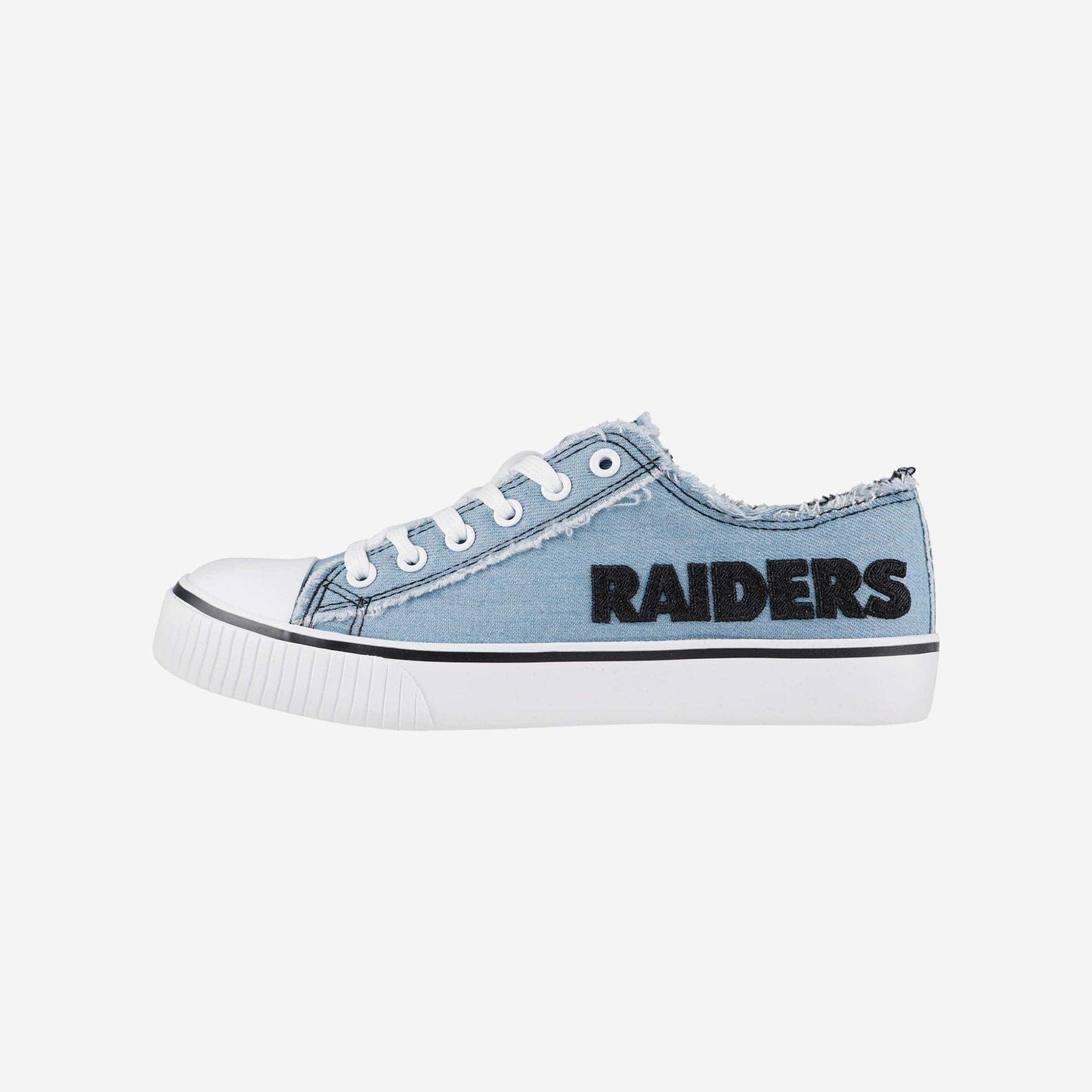 Las Vegas Raiders Womens Denim Low Top Canvas Shoes NDD