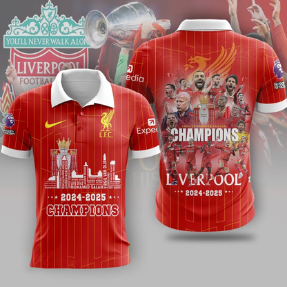 Liverpool F.C - Premier League Champions 2025 Polo Shirt DDTNTL