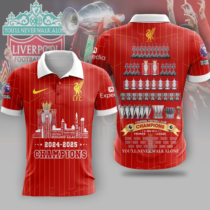 Liverpool F.C - Premier League Champions 2025 V2 Polo Shirt DDTNTL