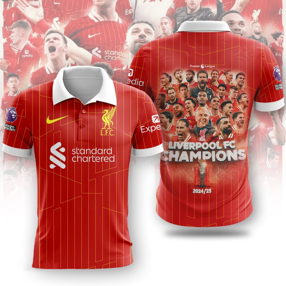 Liverpool F.C - Premier League Champions 2025 V3 Polo Shirt DDTNTL