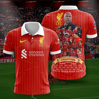Liverpool F.C - Premier League Champions 2025 V5 Polo Shirt DDTNTL