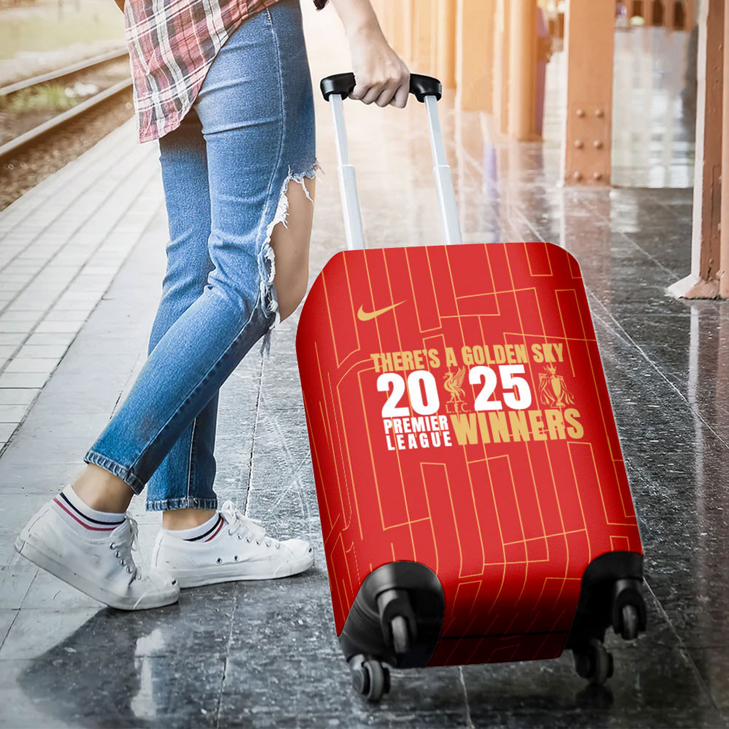 Liverpool F.C 2024- 2025 EPL Champions Luggage Cover NDD