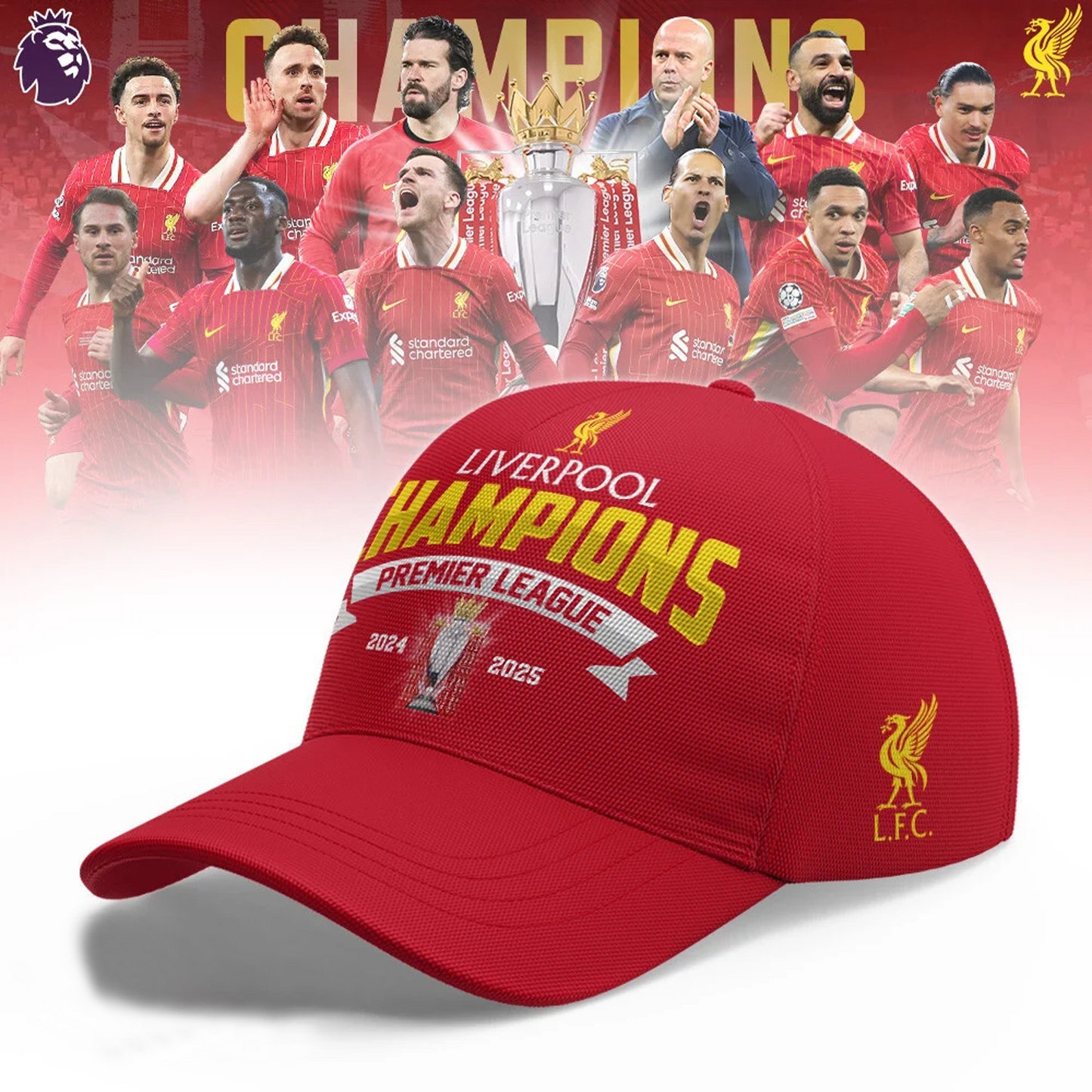 Liverpool F.C Premier League Champions Cap 2025 NDD