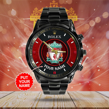 Liverpool FC Black Stainless Steel Watch NDD