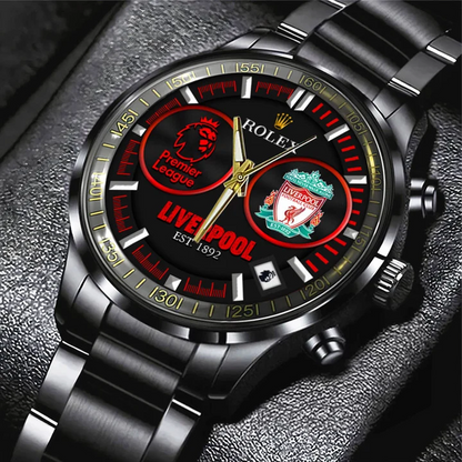 Liverpool FC Black Stainless Steel Watch 2604 V5 NDD