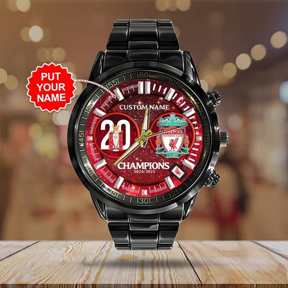 Liverpool FC Black Stainless Steel Watch 2604 V5 NDD