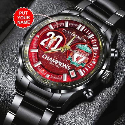 Liverpool FC Black Stainless Steel Watch 2604 V5 NDD