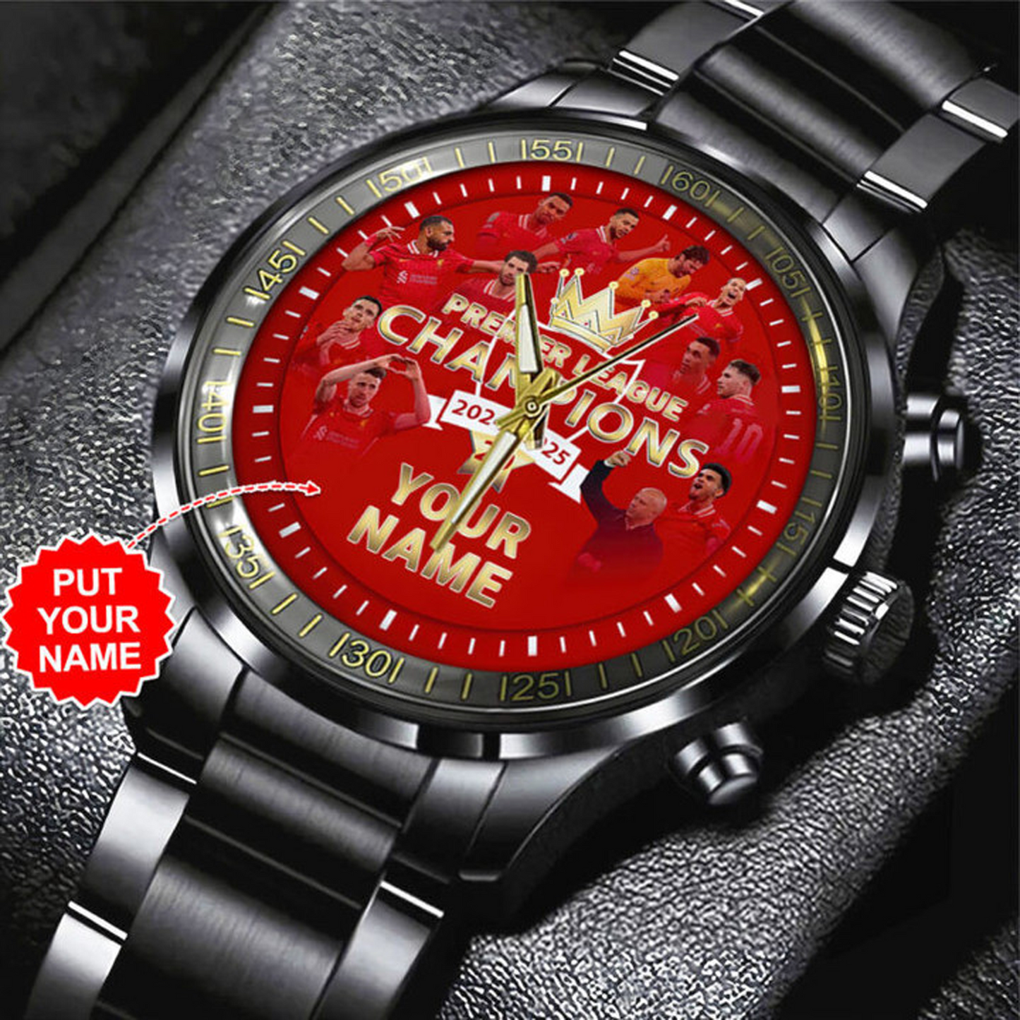 Liverpool FC Black Stainless Steel Watch V6 NDD