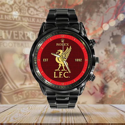 Liverpool FC Black Stainless Steel Watch 2604 V8 NDD