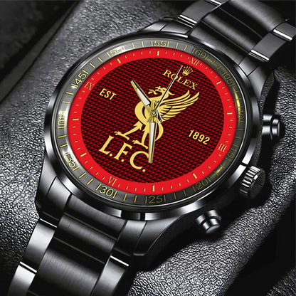 Liverpool FC Black Stainless Steel Watch 2604 V8 NDD