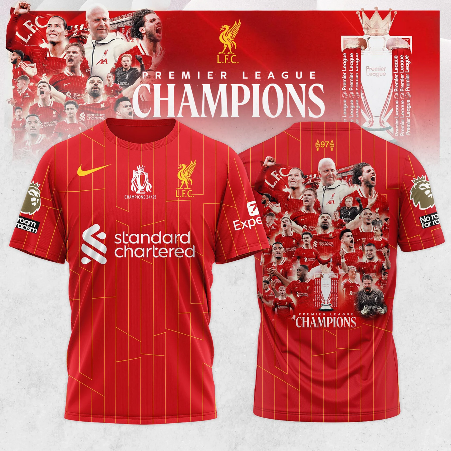 Liverpool FC Champions 3D Tshirt V1 NDD
